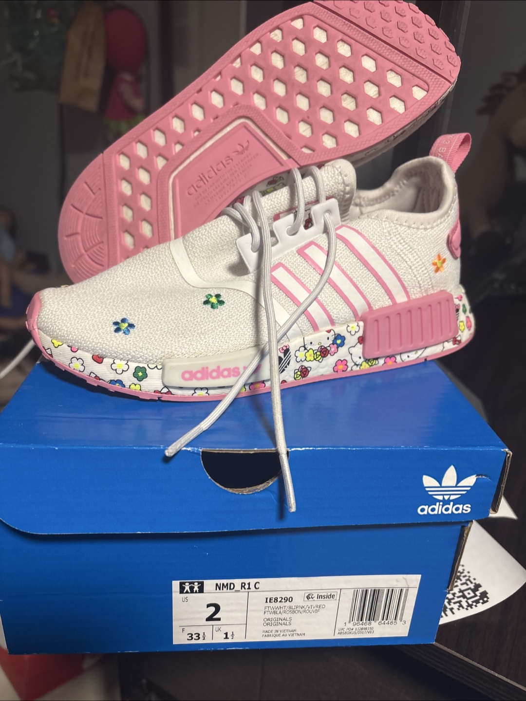 Adidas NMD_R1 C Hello Kitty Sneakers - US Size 2