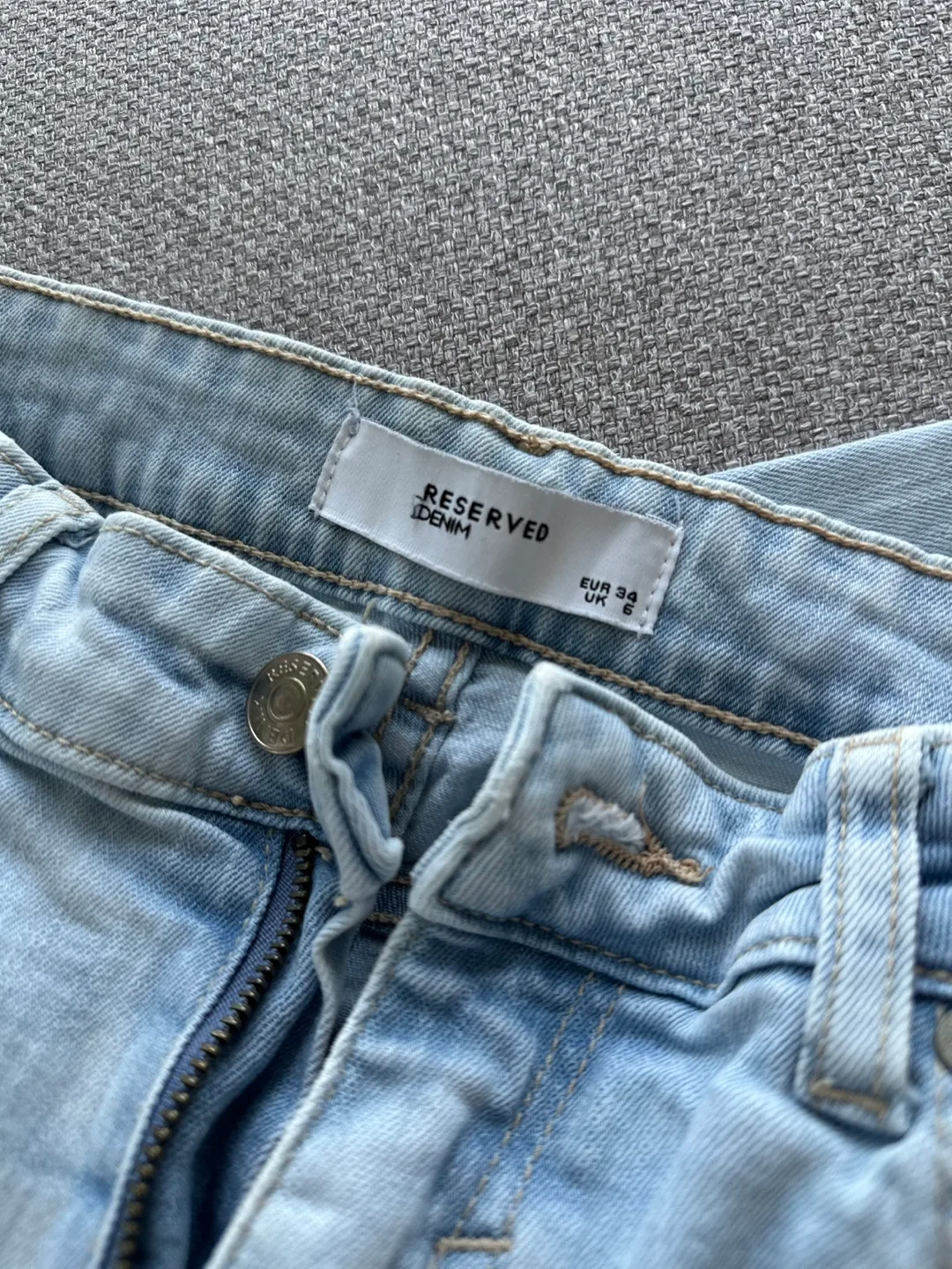 Reserved Denim Light Wash Jeans - Size 6 thumbnail