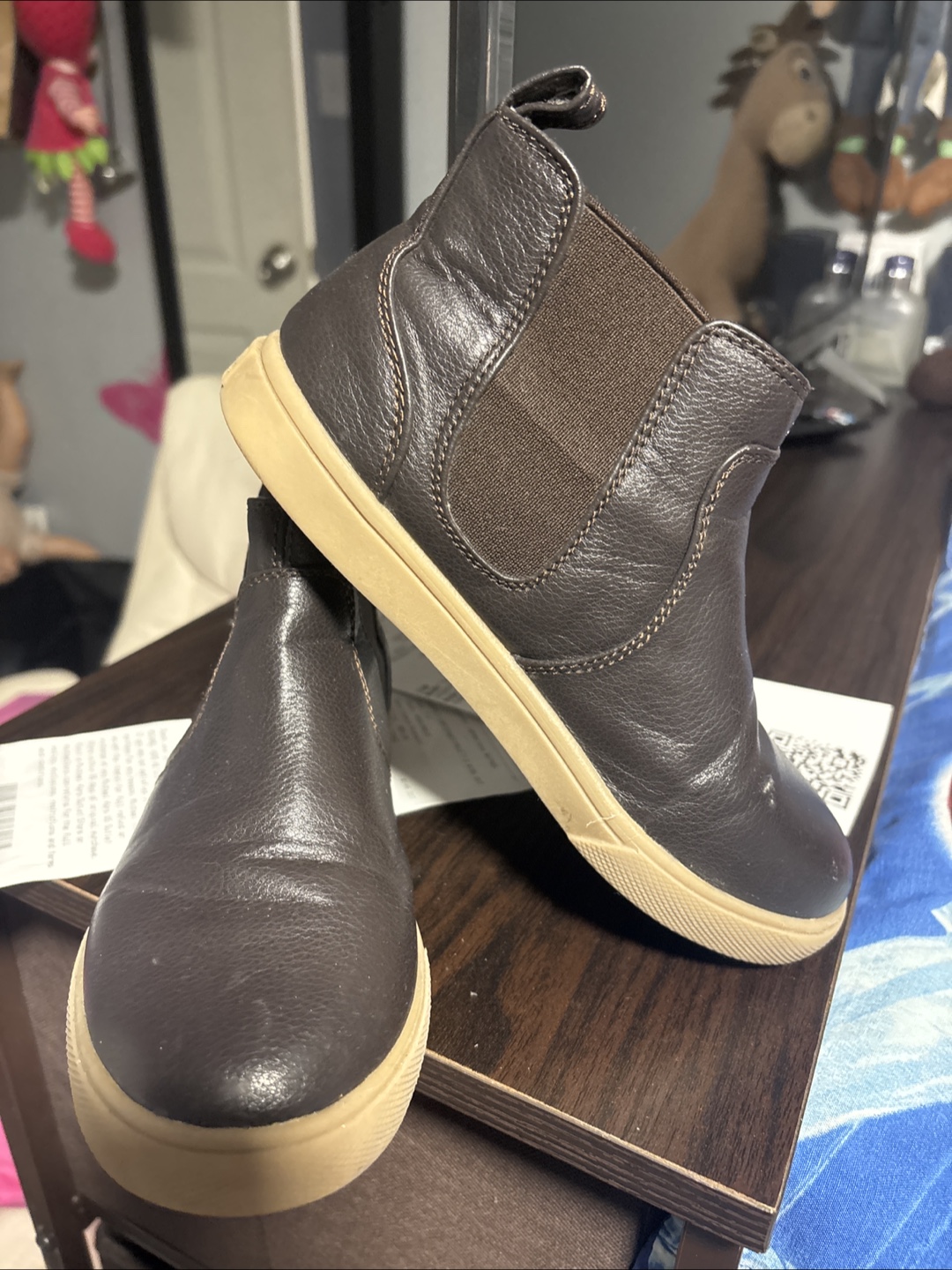 Brown Leather Chelsea Boots gap