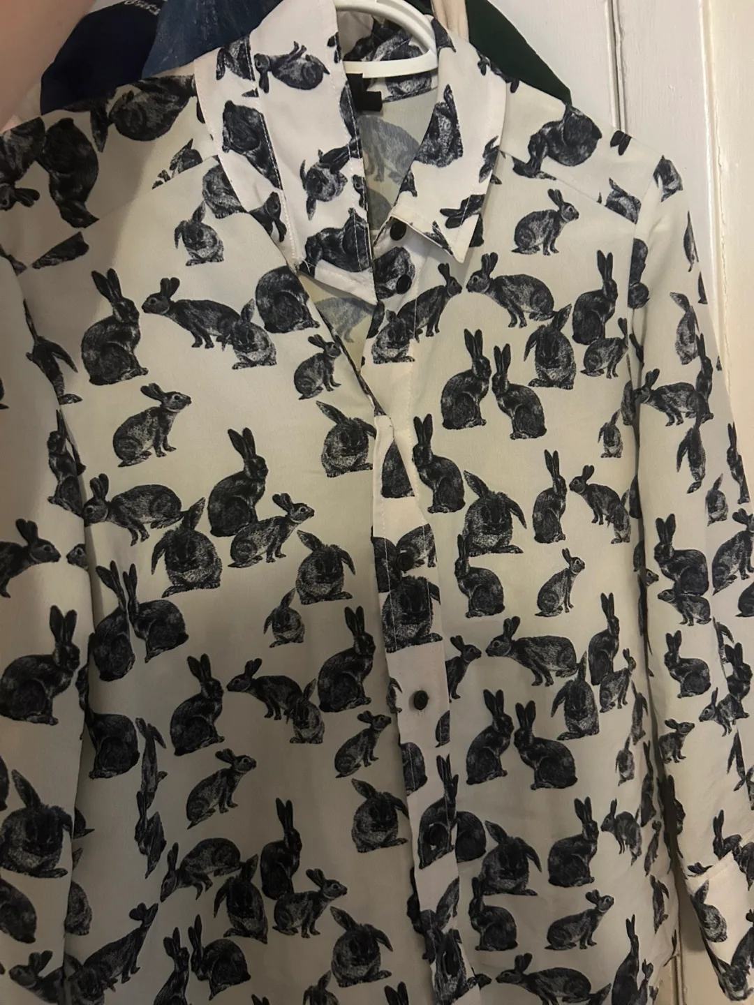 Topshop Rabbit Print Blouse - Size US 6 thumbnail