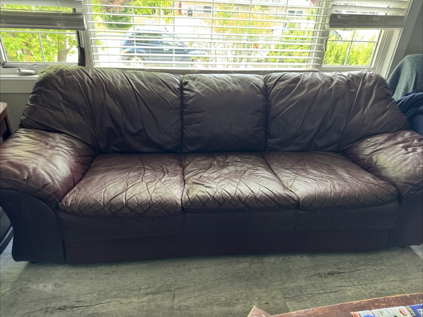 Burgundy Leather Sofa and Loveseat Set - photo 3