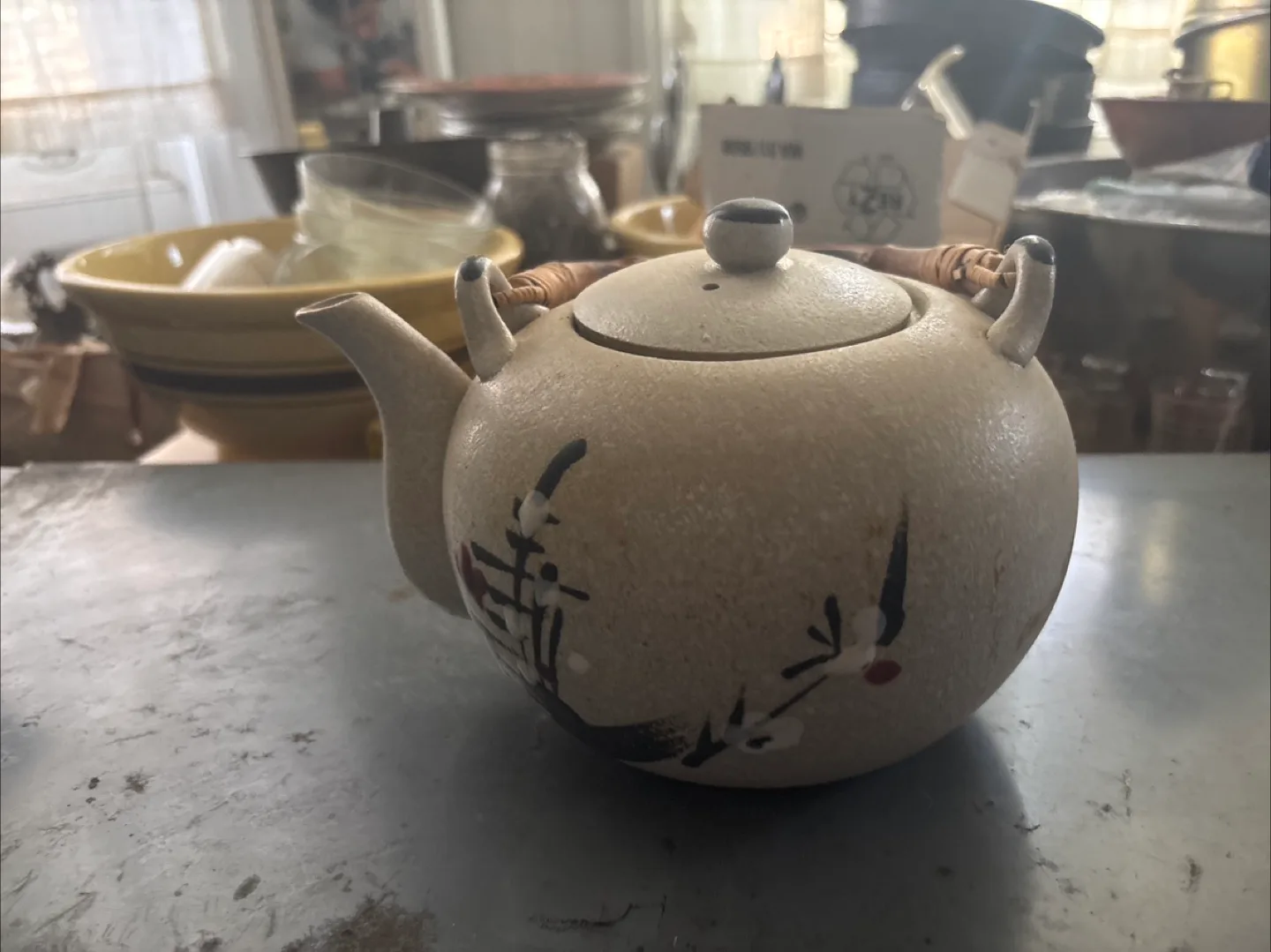 Ceramic Teapot with Bamboo Handle thumbnail