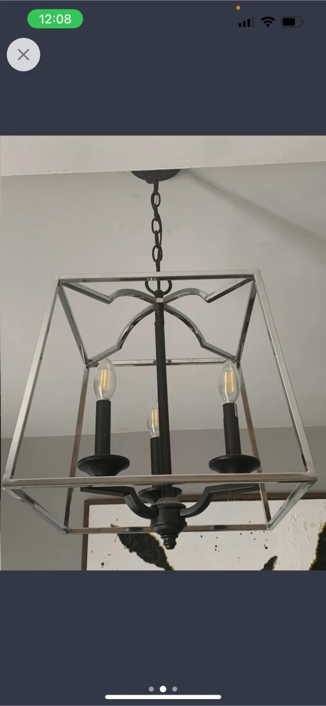 🇨🇦Silver & Black Chandelier thumbnail