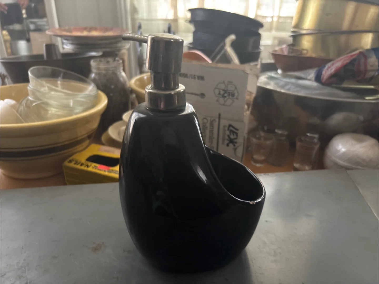 Black Ceramic Soap Dispenser thumbnail