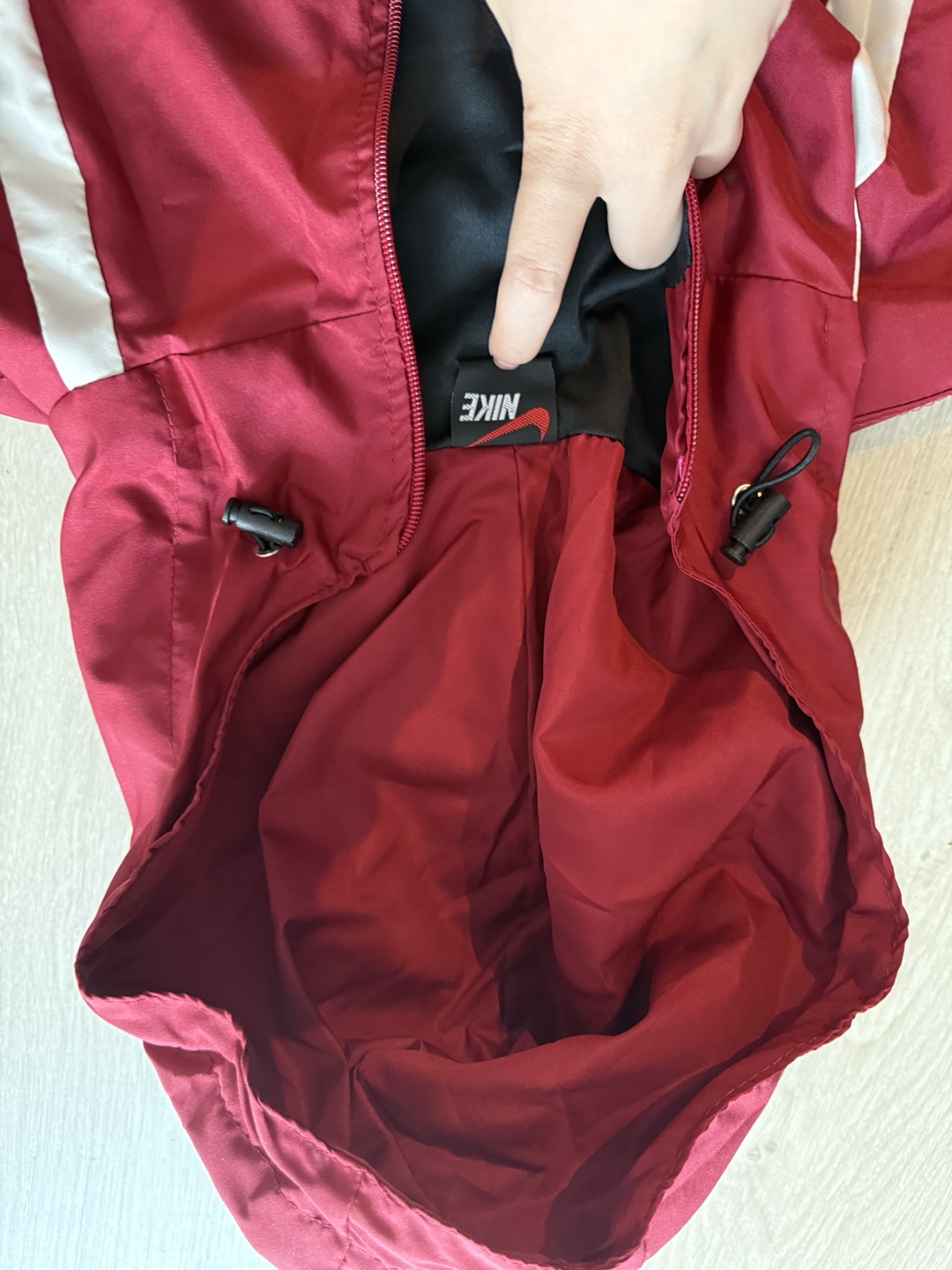 Nike Windbreaker Jacket - Maroon & White - photo 2