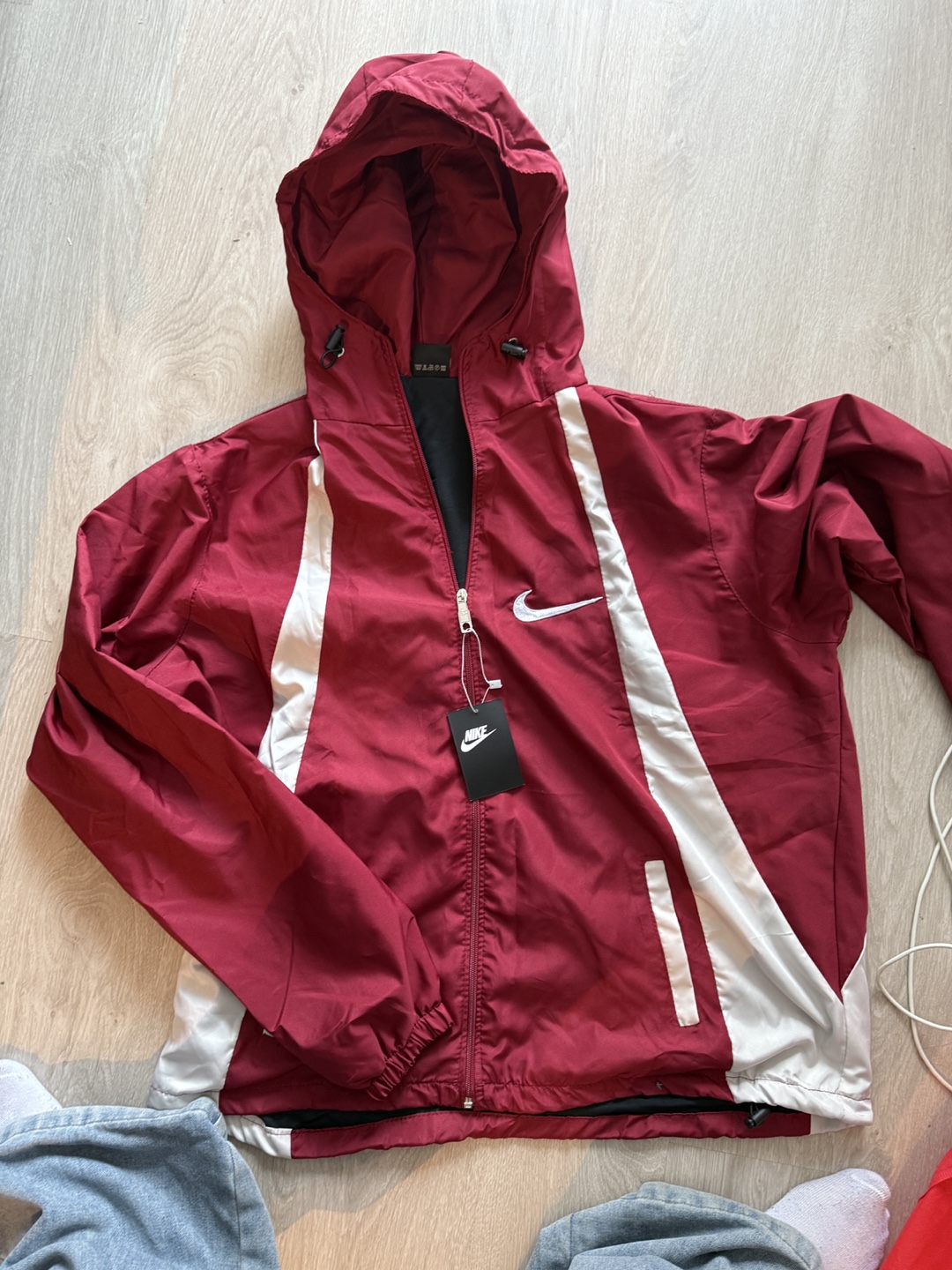 Nike Windbreaker Jacket - Maroon & White