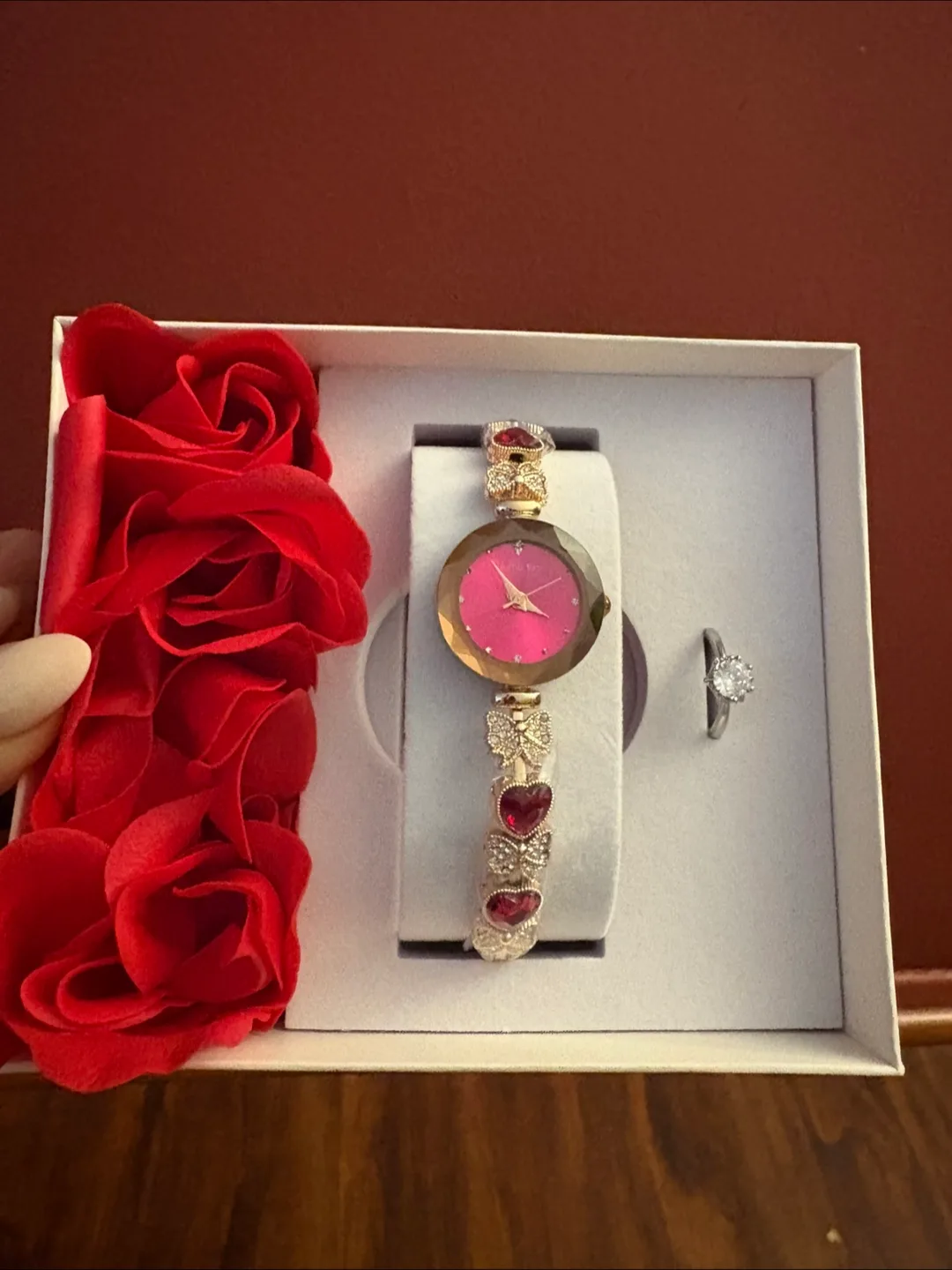 NEW Mukiki Watch and Ring Set - Gold and Pink image indicator(3)