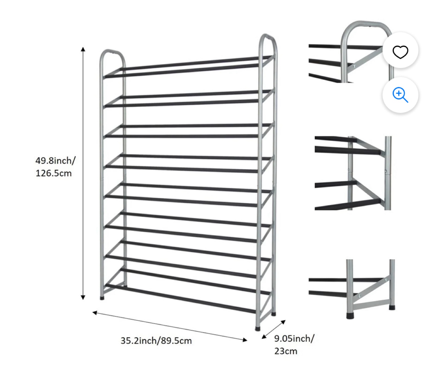 Mainstays 8-Tier Shoe Rack - Holds 40 Pairs! - photo 2