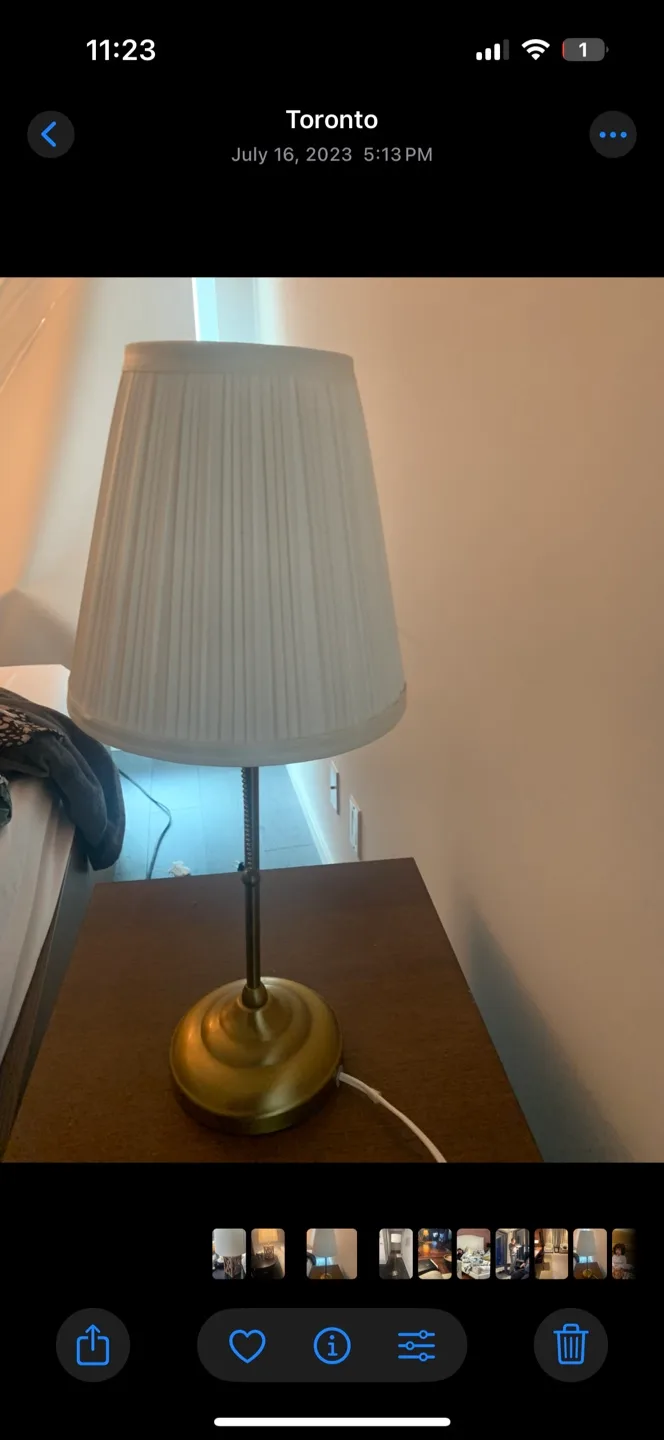 Table Lamp with White Shade thumbnail