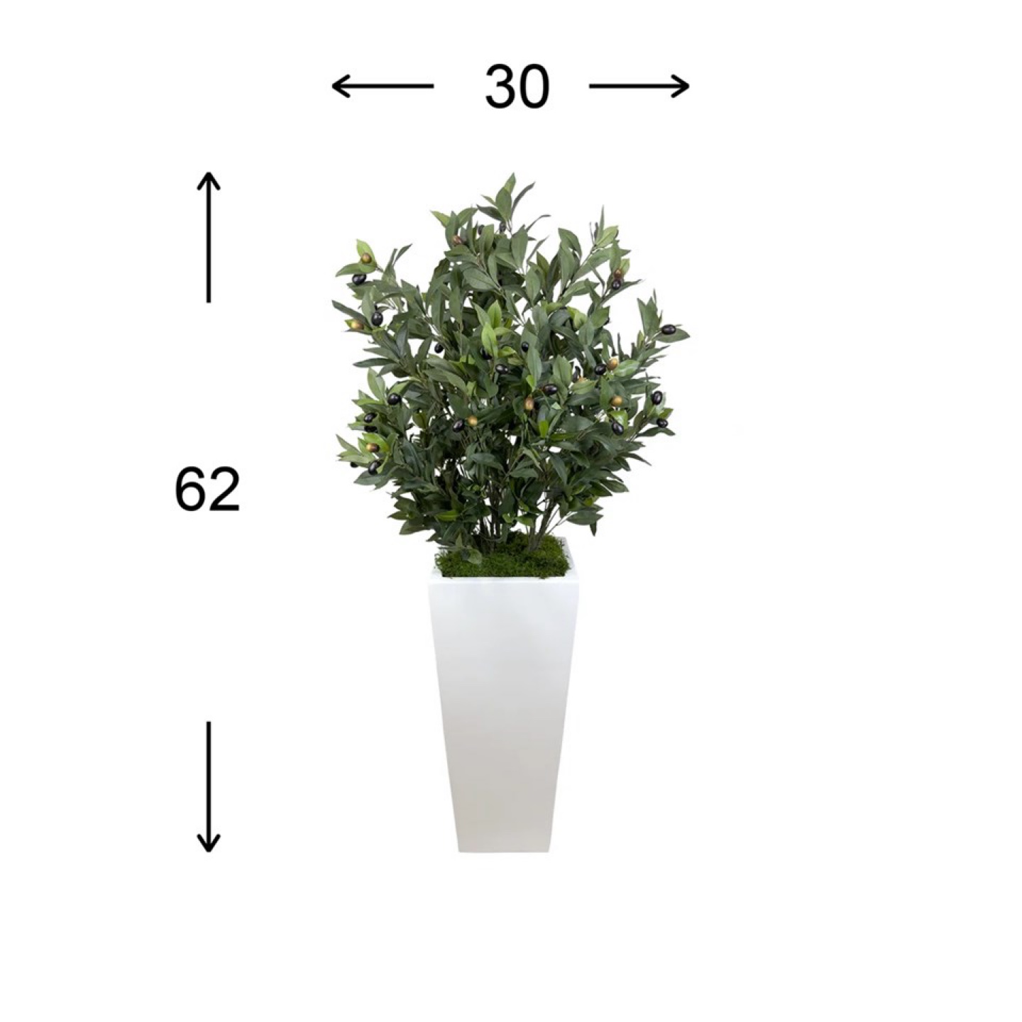 Faux olive tree in fiberstone planter - photo 3