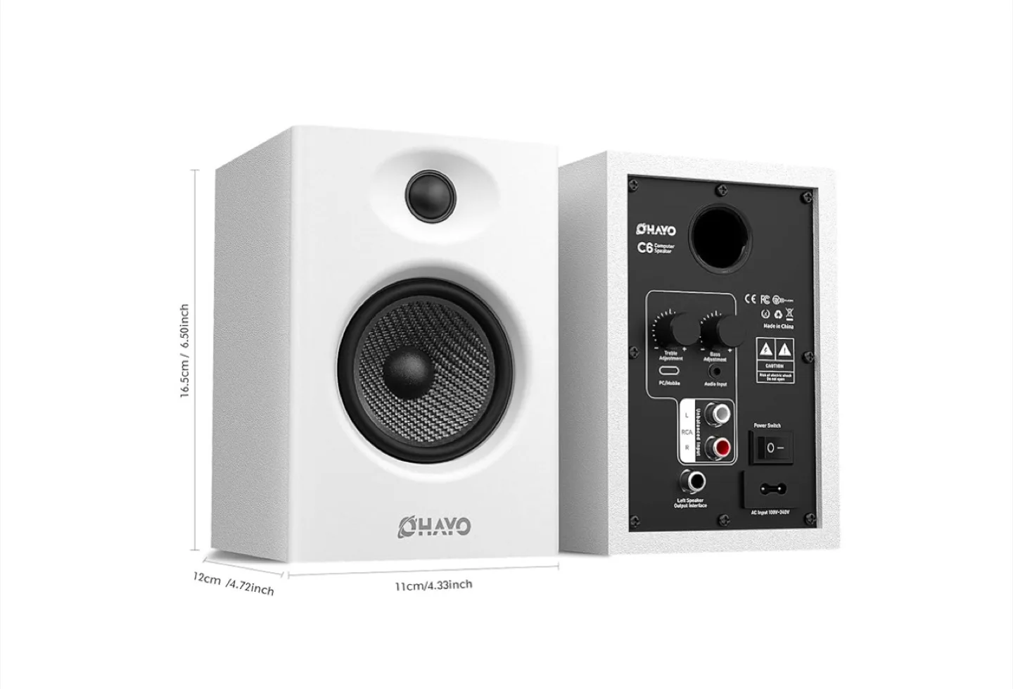CHAYO C6 Studio Monitor Speakers - White image indicator(2)