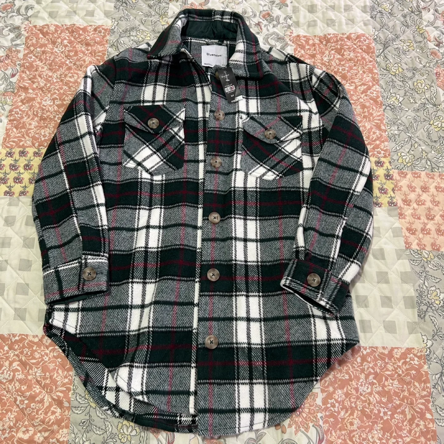 Bluenotes Plaid Shacket - Size S/P