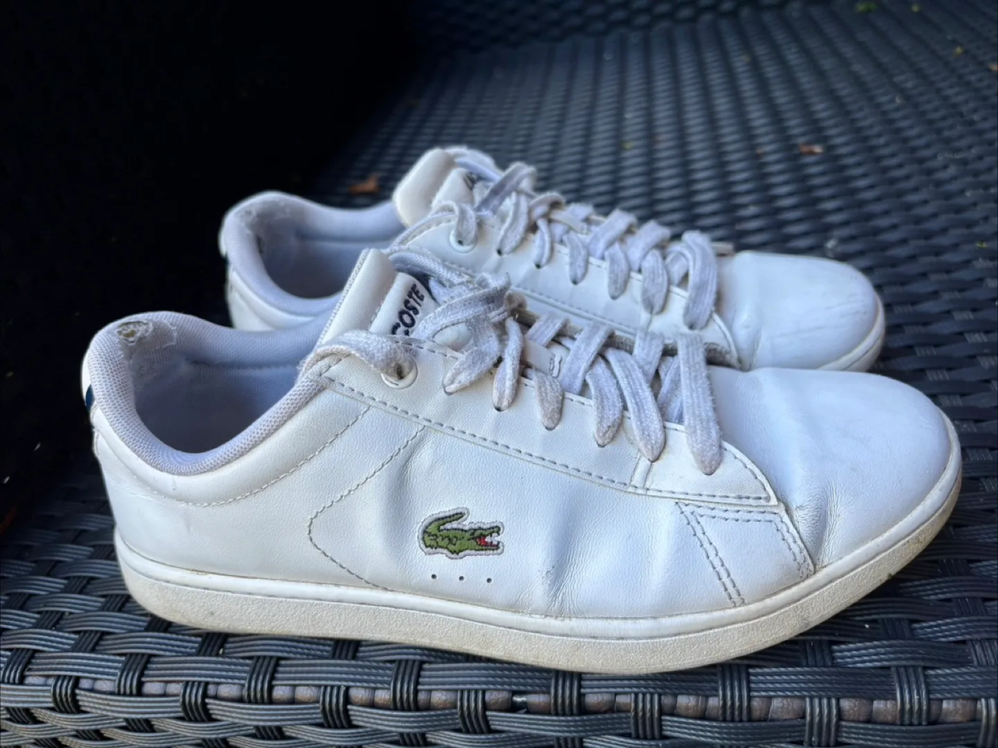 Lacoste White Leather Sneakers size 7 women’s thumbnail
