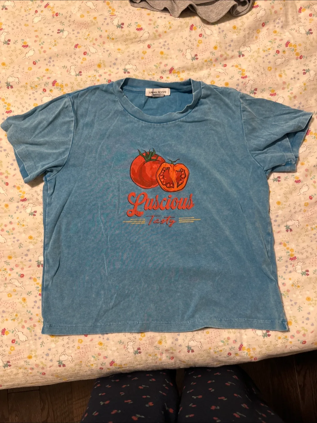Urban Revivo Blue Graphic Tee thumbnail