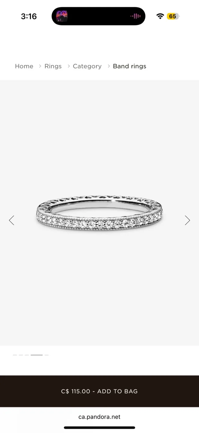 Pandora Sparkle and Hearts Ring image indicator(2)