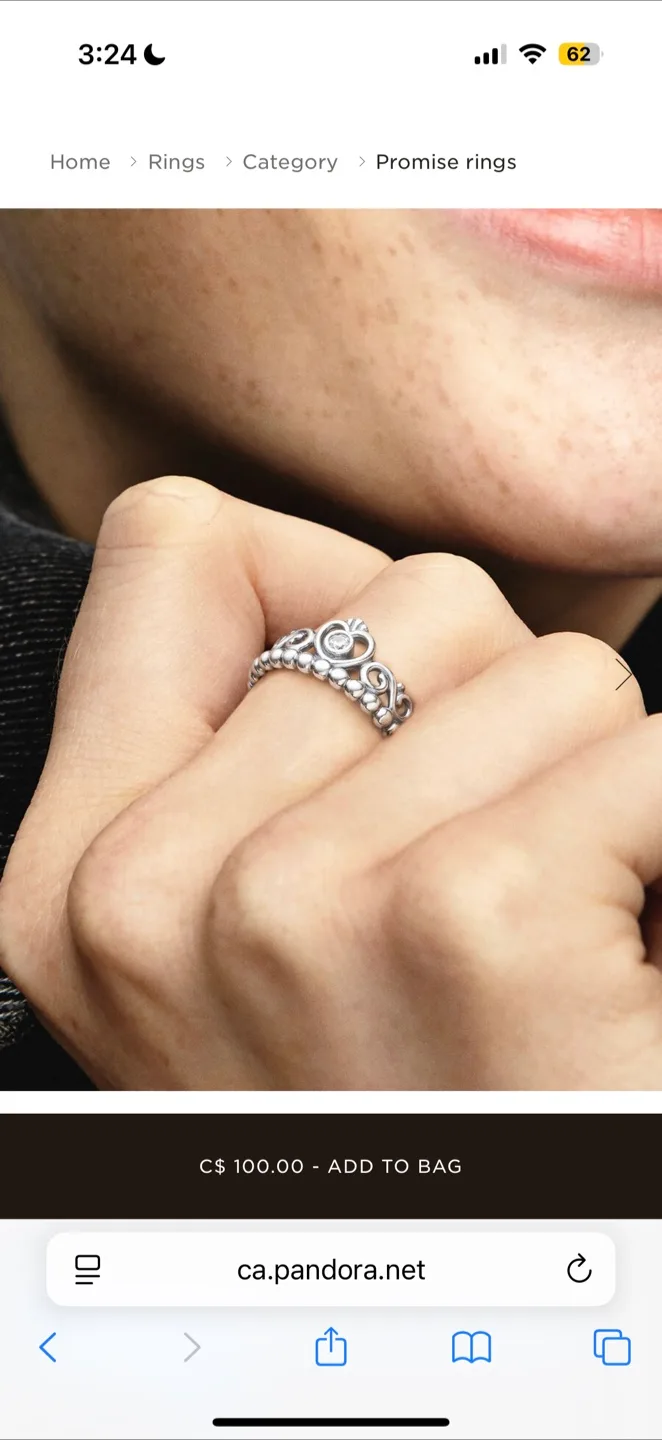 Pandora Princess Tiara Ring image indicator(2)