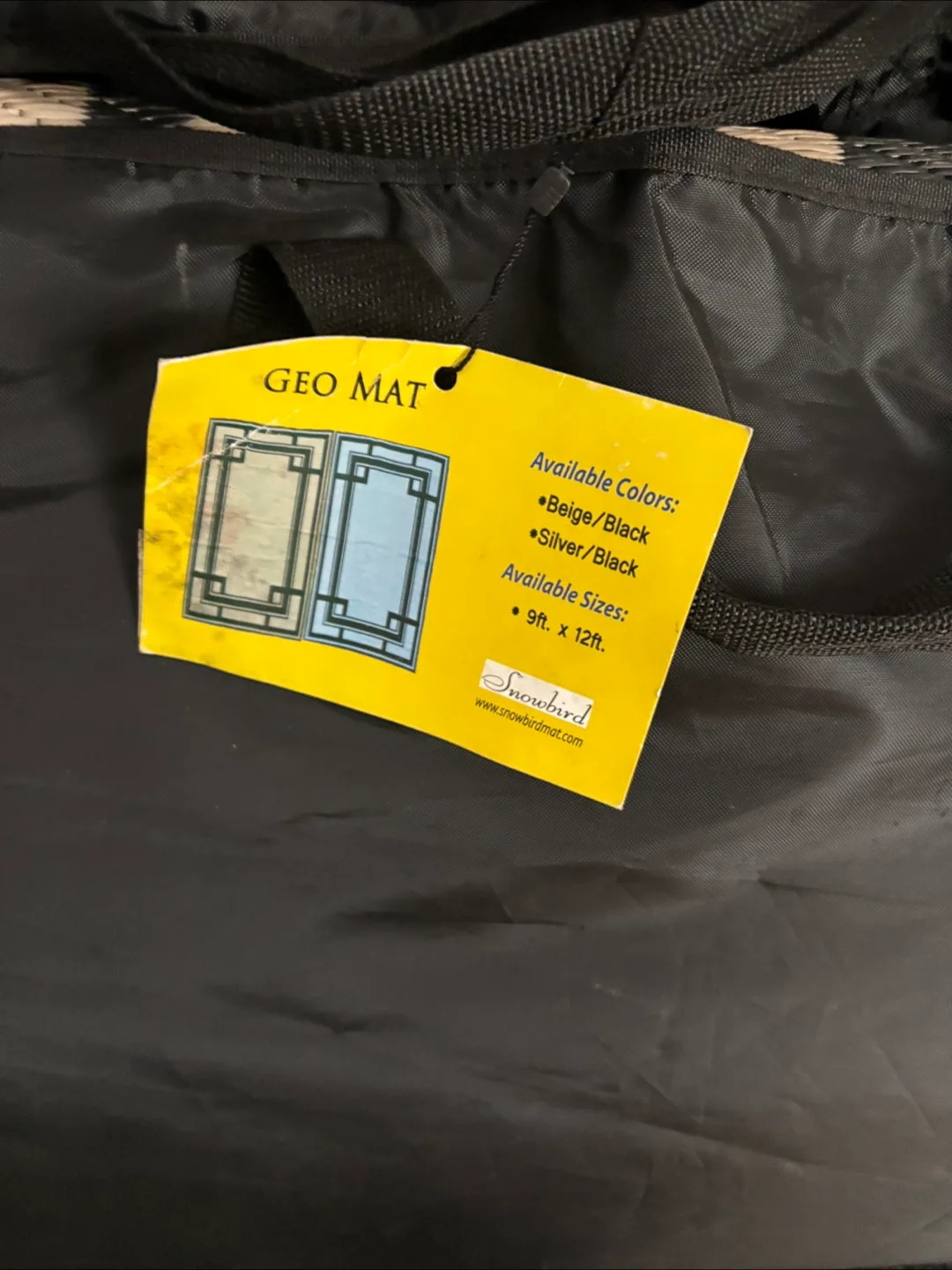 Snowbird Geo Mat - Beige/Black, 9ft x 12ft image indicator(2)