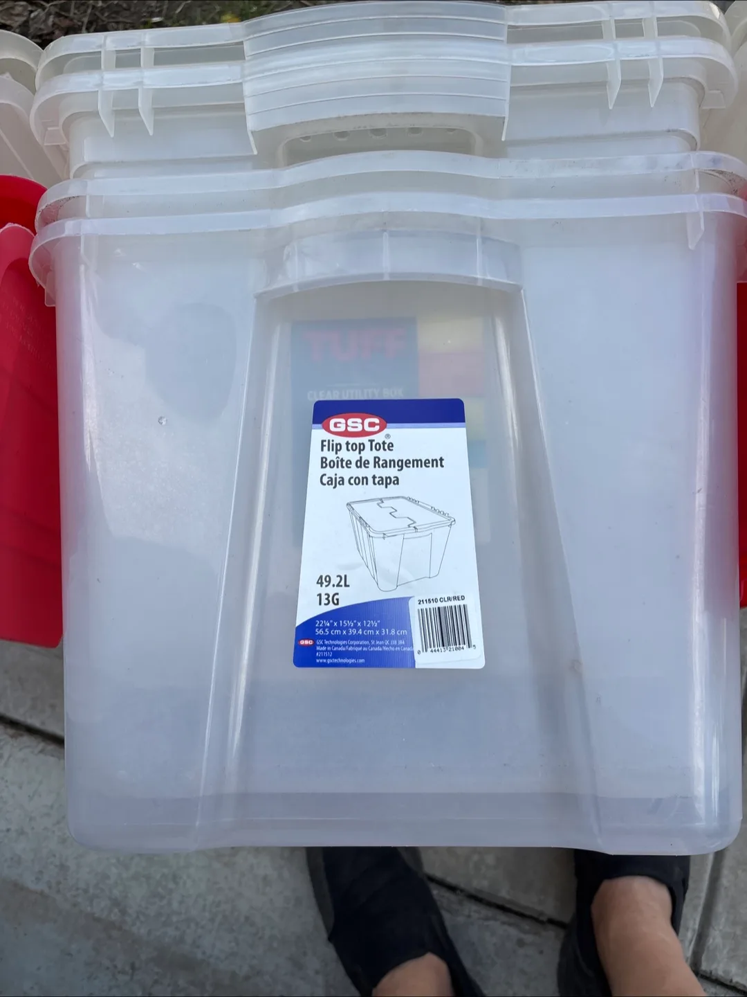 GSC Flip Top Tote - 49.2L Storage Bin thumbnail