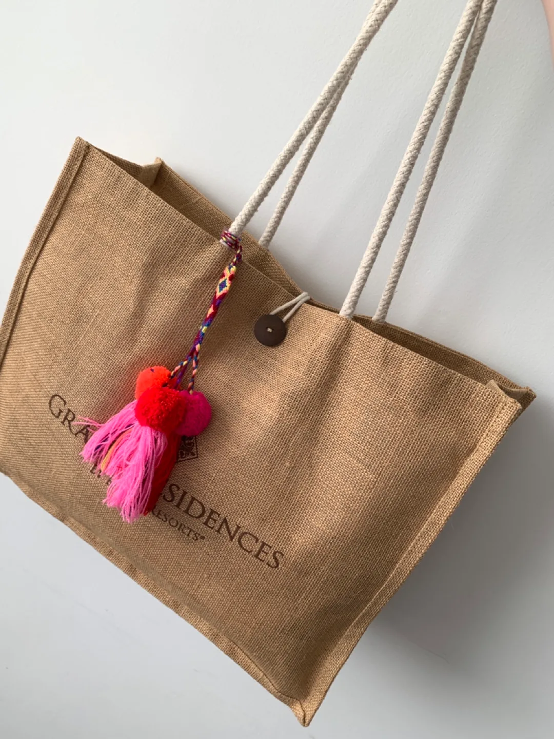 Grand Residences by Royal Resorts Jute Tote Bag thumbnail