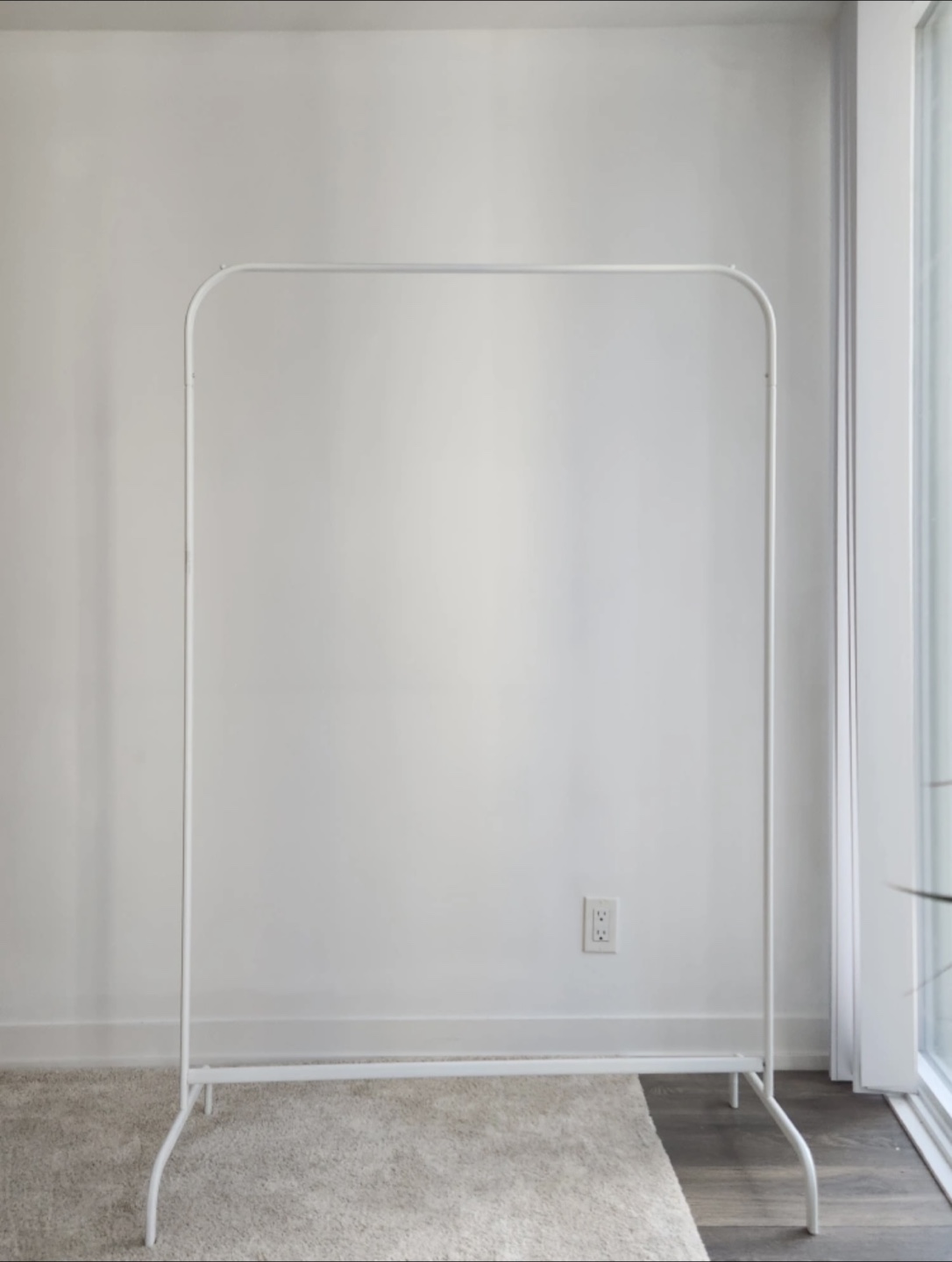 Ikea White Metal Clothing Rack