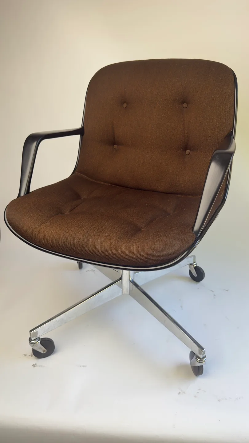 1975 Vintage Steelcase Nut Brown Office Chair -Rare thumbnail