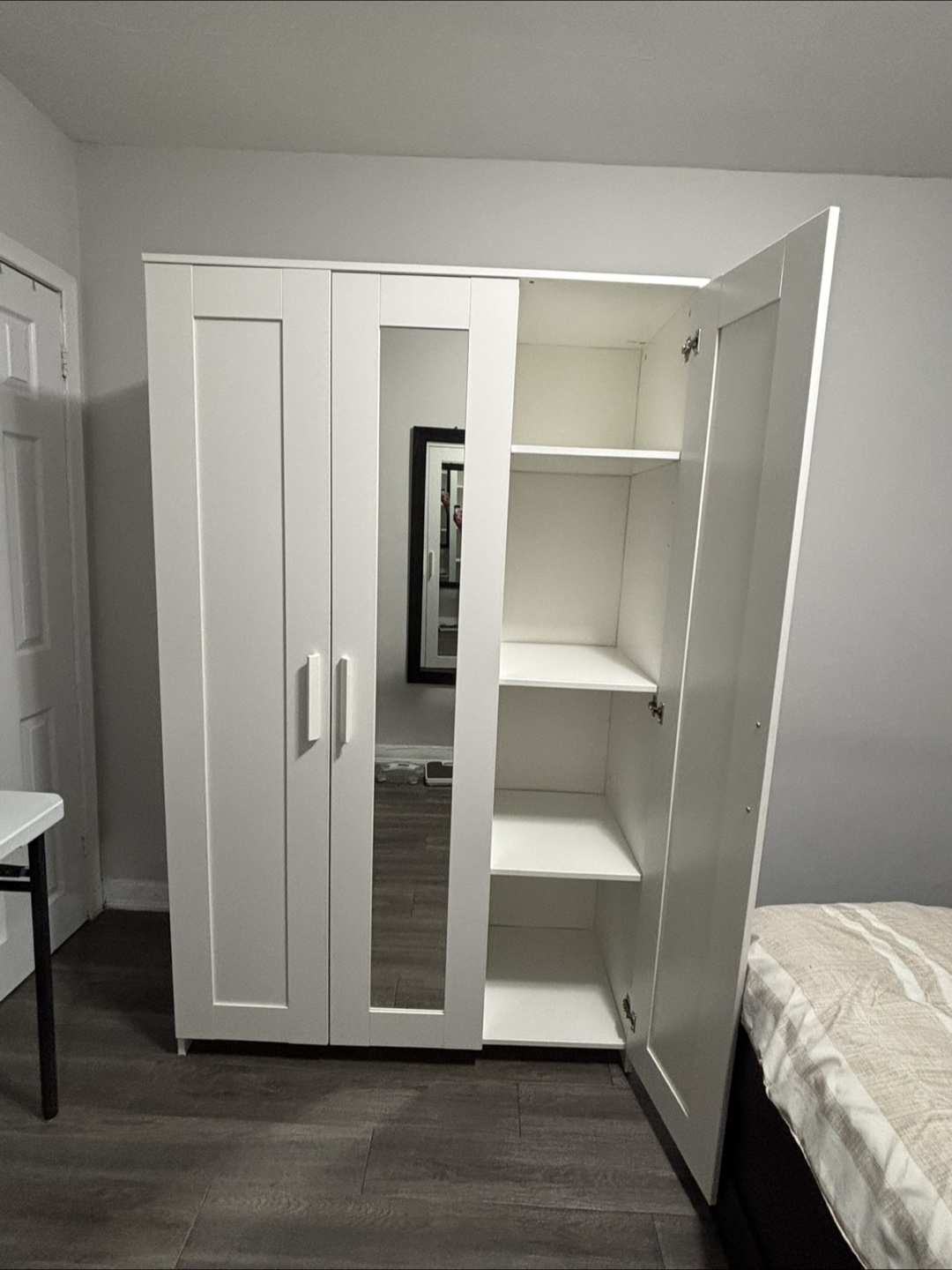 IKEA Hemnes White 3-Door Wardrobe - photo 5