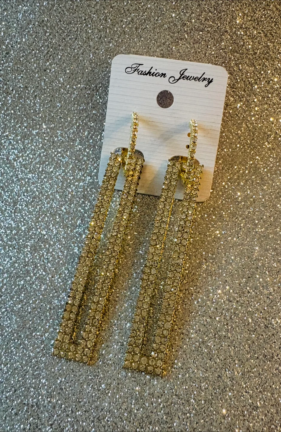 Fashion Jewelry Gold Dangle Earrings image indicator(3)