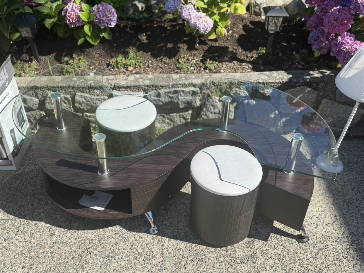 Unique Glass Top Coffee Table