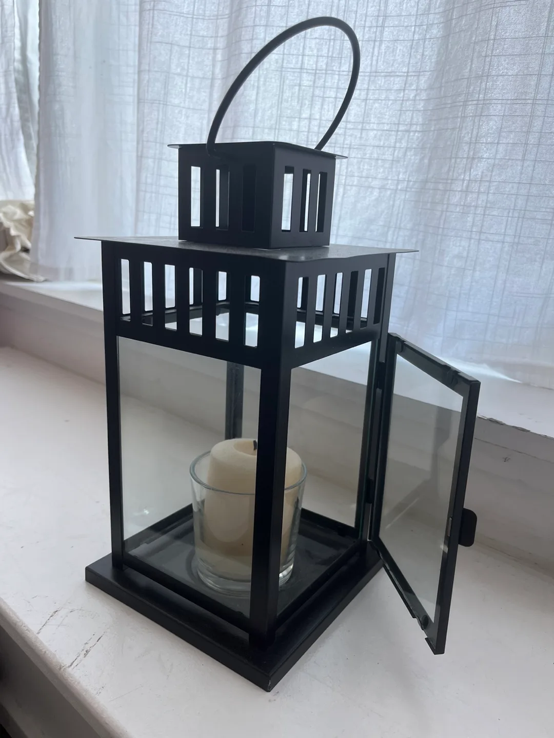 Black Metal Candle Lantern thumbnail