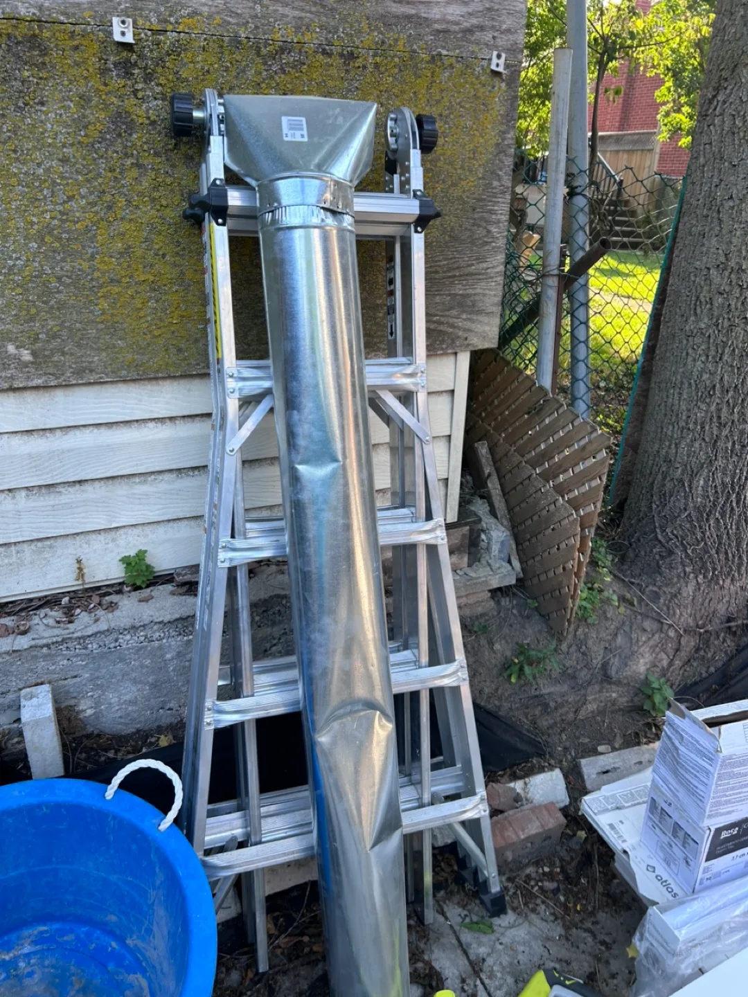 Lot of HVAC parts pipes and boots thumbnail