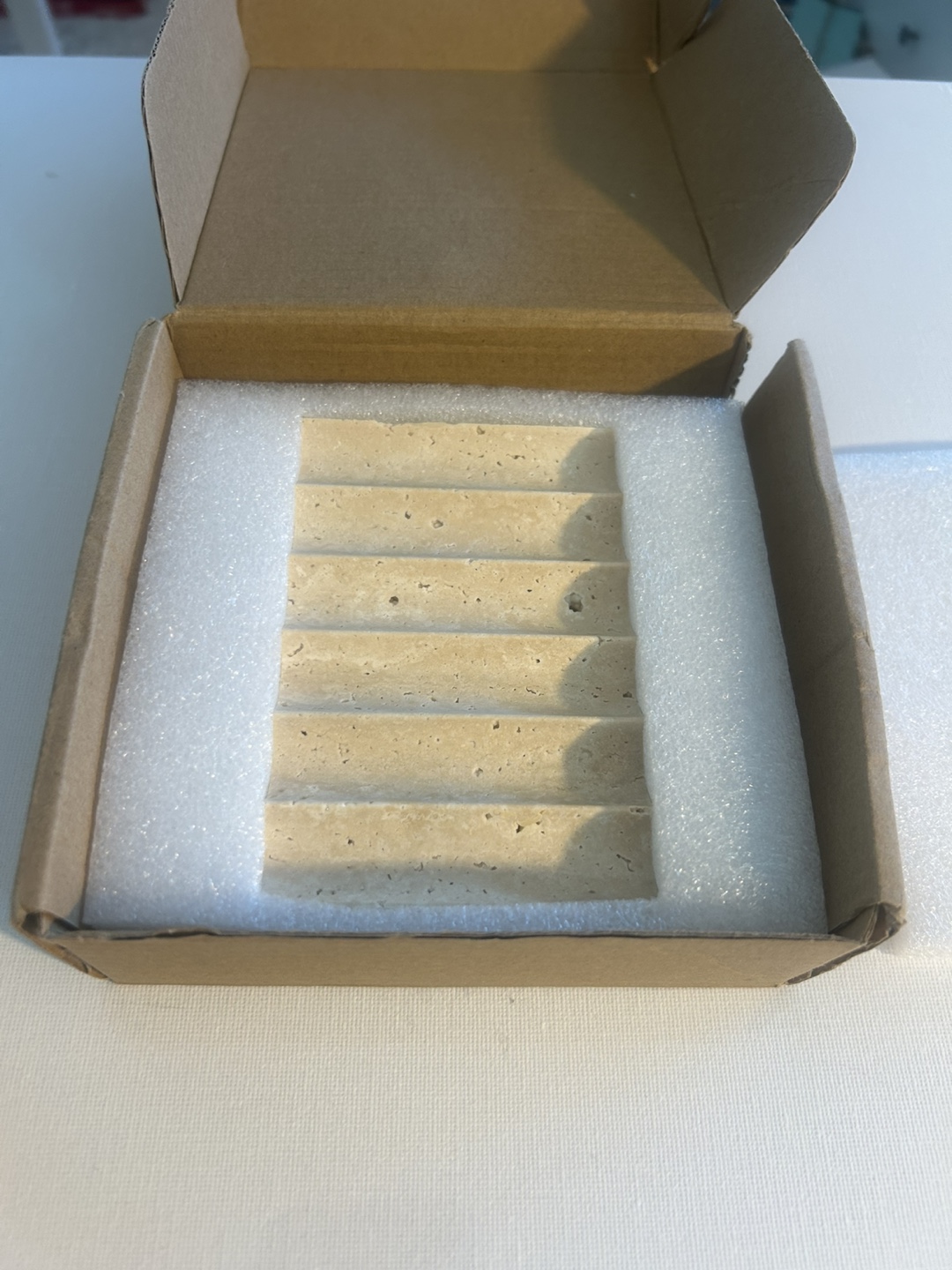 Phinilux Travertine Soap Dish - New in Box! - photo 2