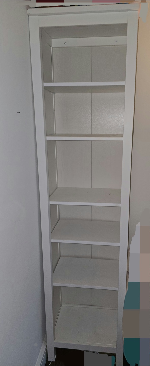 White Bookcase with Adjustable Shelves
