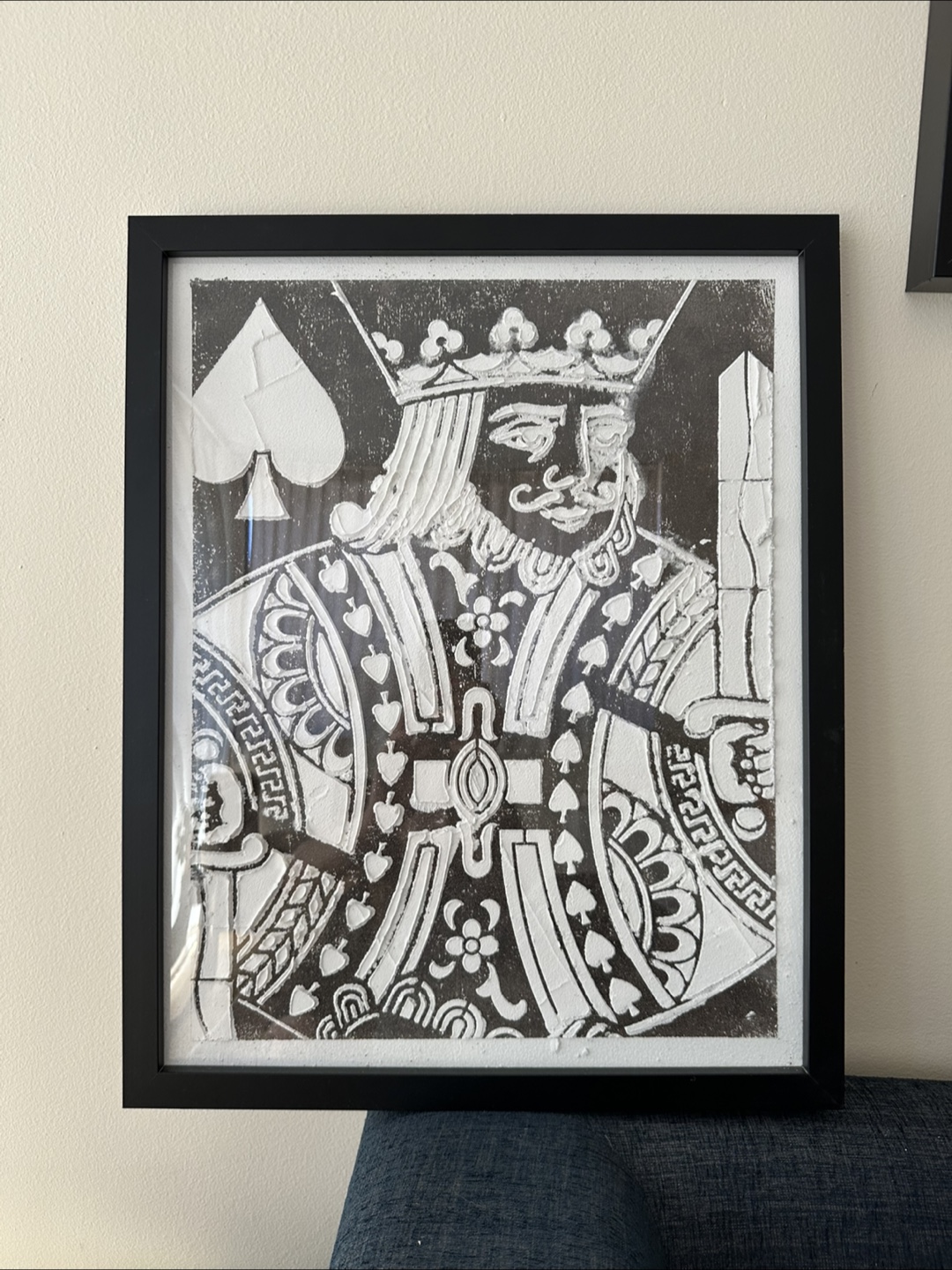 20x16 King of Spades Handmade 3D Art Piece Framed
