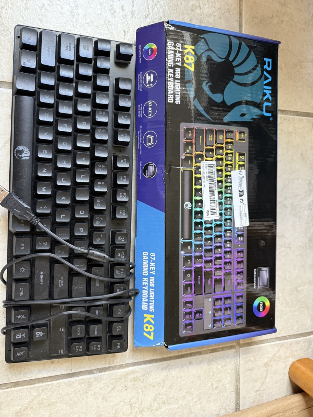 Raiku K87 87-Key RGB Gaming Keyboard