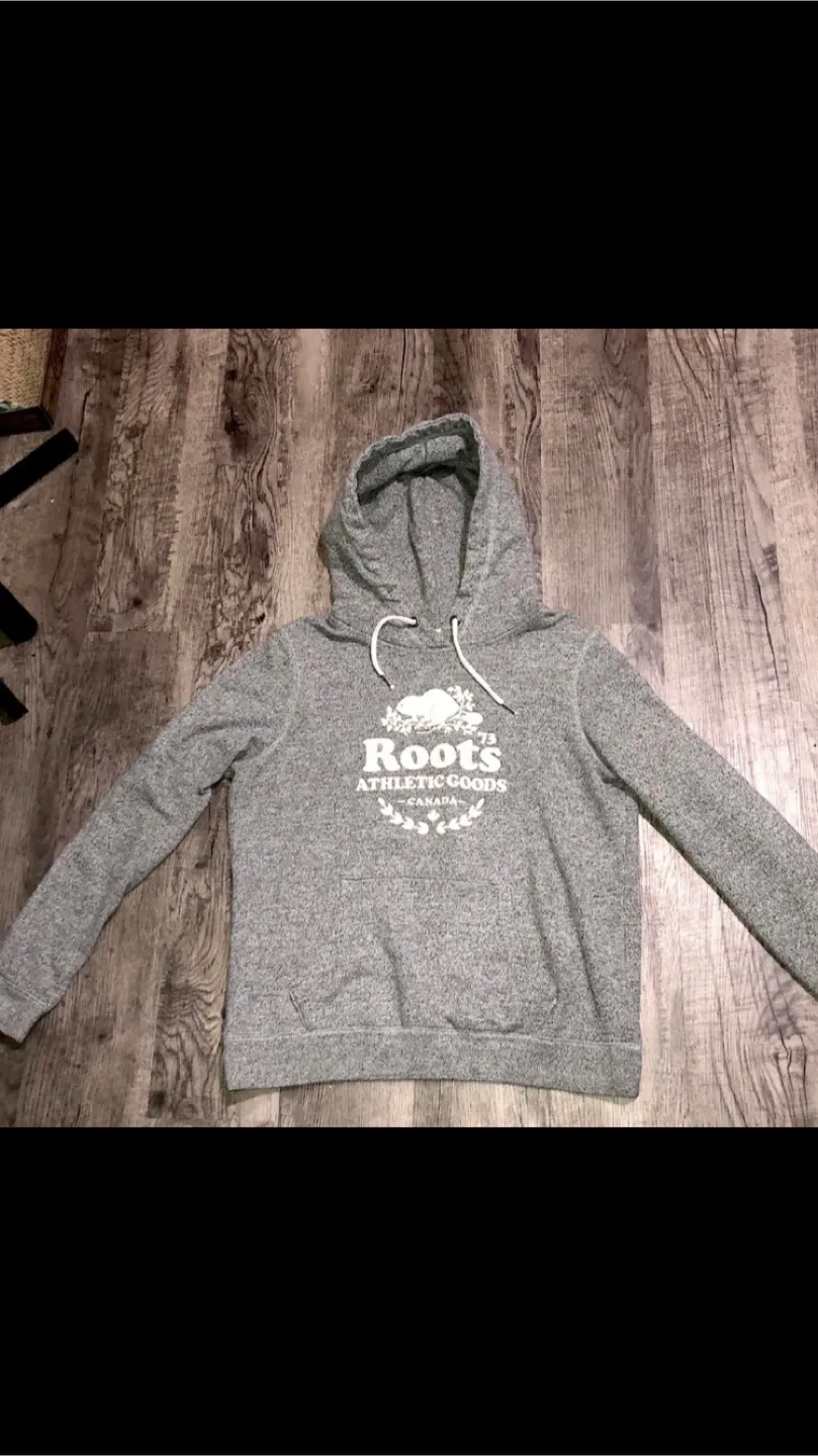 Roots Grey Hoodie Women’s Medium thumbnail