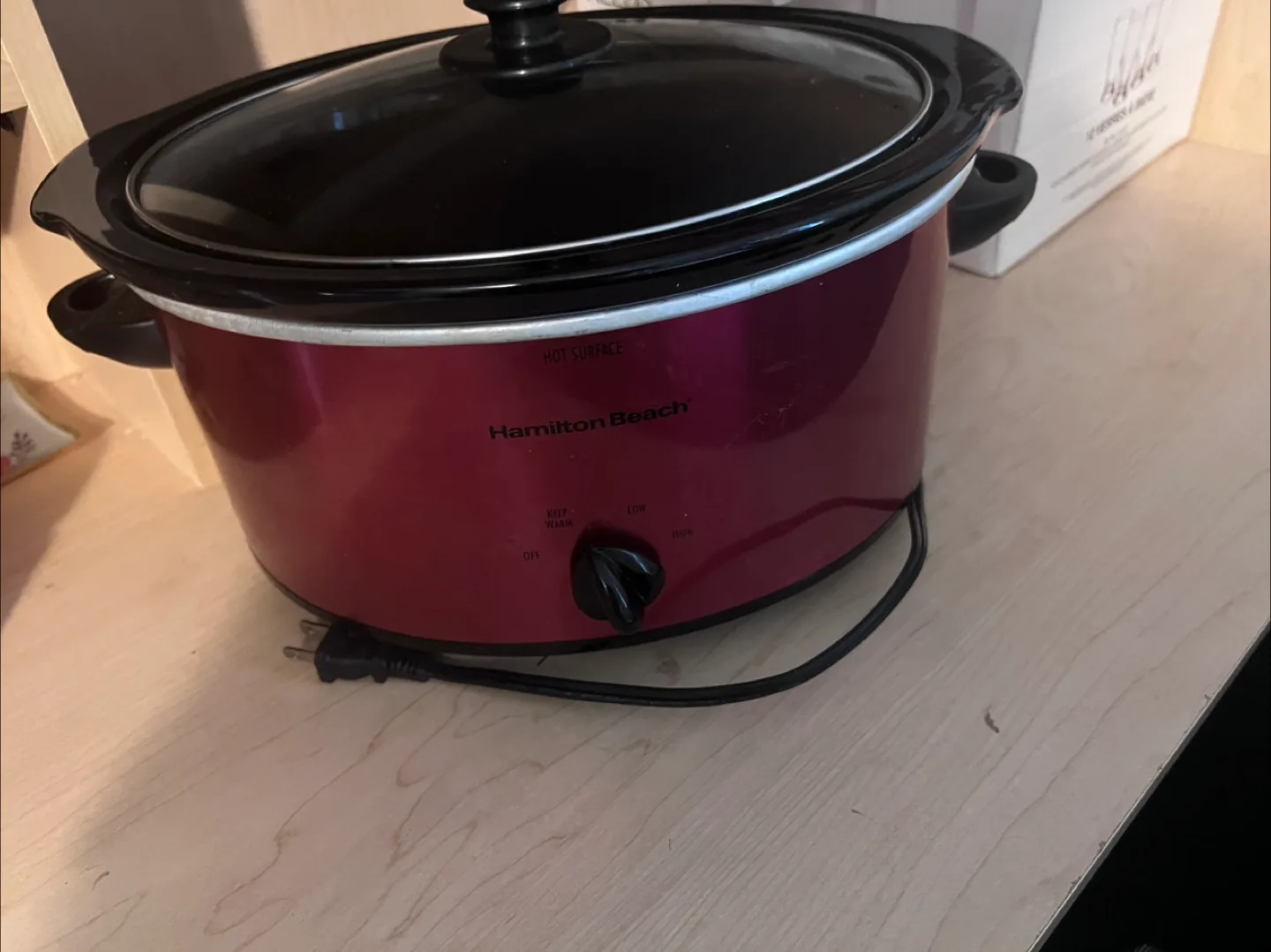 Hamilton Beach Red Slow Cooker - Serves 10+ thumbnail