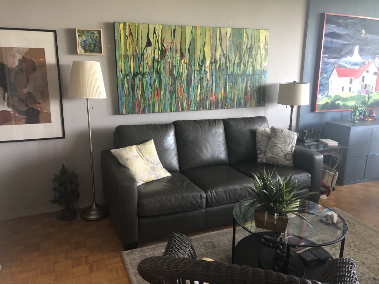 Large leather couch