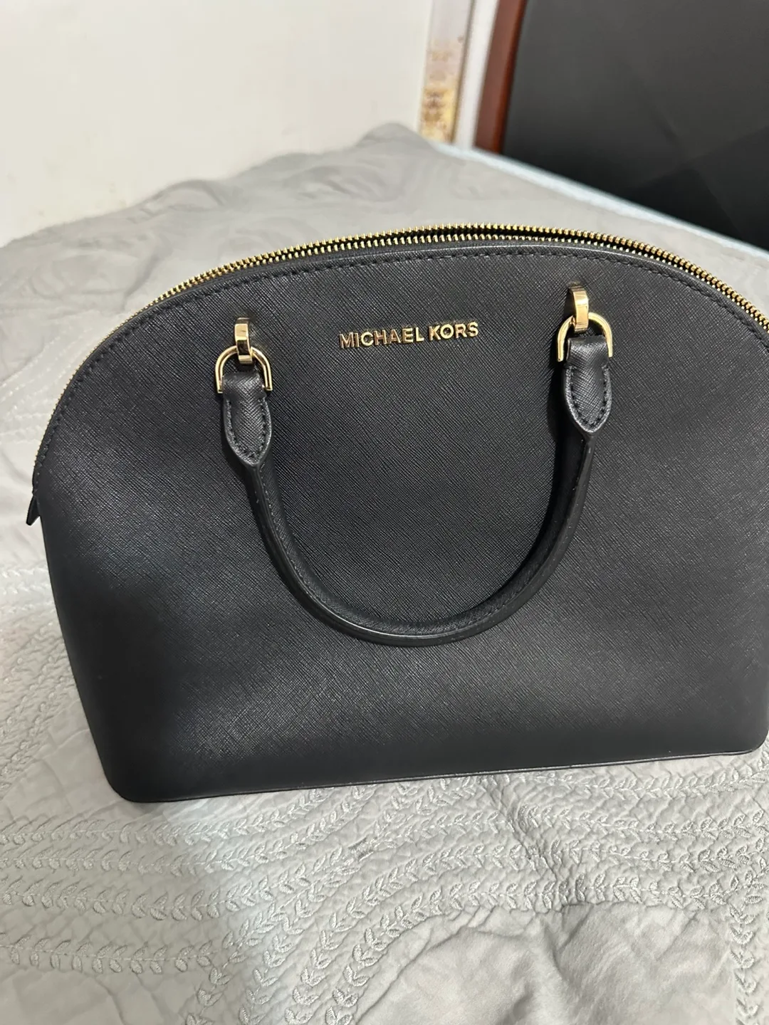 Michael Kors Black Dome Satchel thumbnail