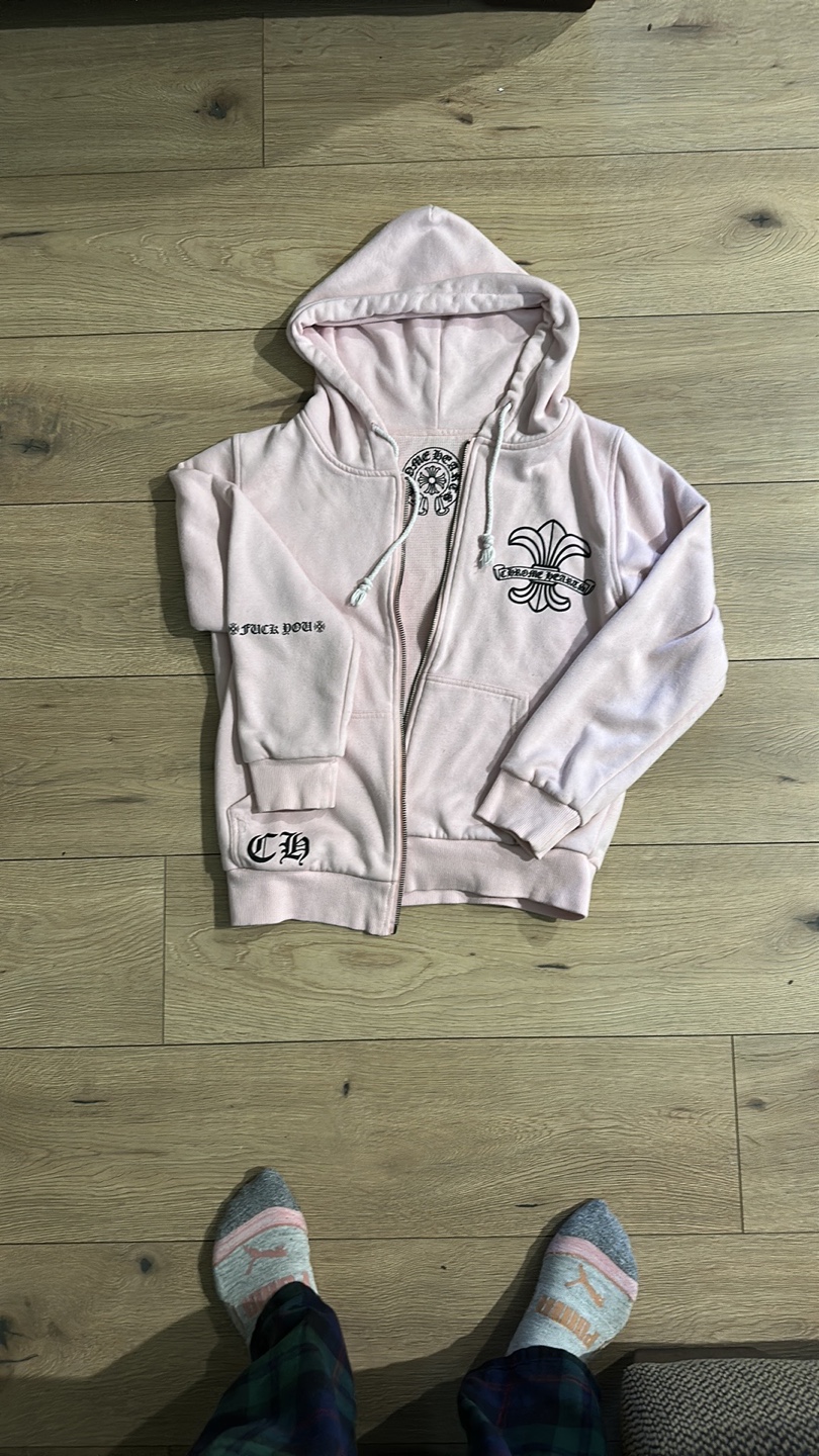 Chrome Hearts Pink Zip-Up Hoodie - photo 2