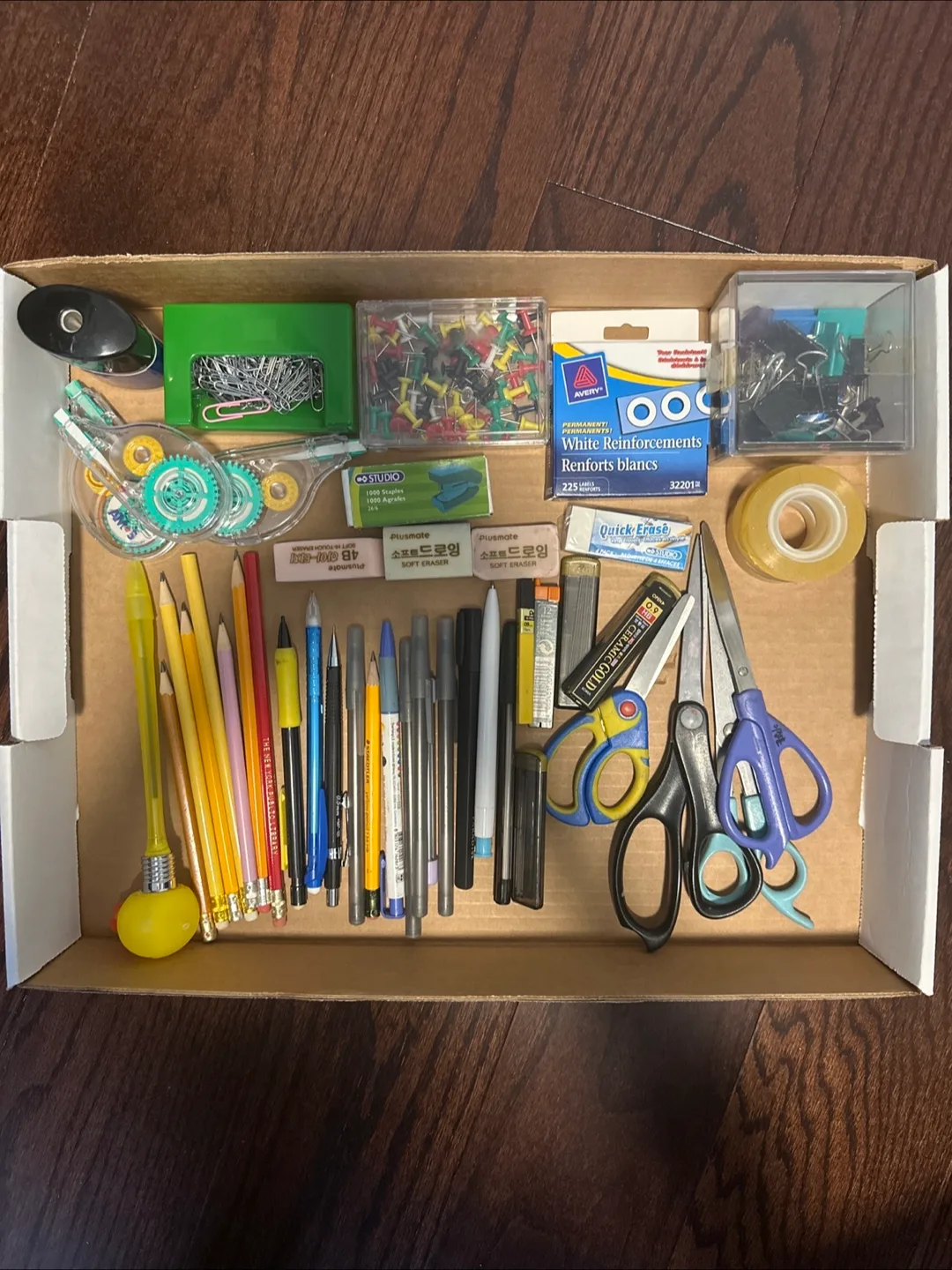 Box of Assorted Stationery Supplies thumbnail