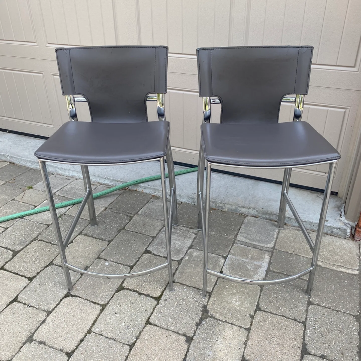 Set of 2 Grey 26” Counter Stools thumbnail