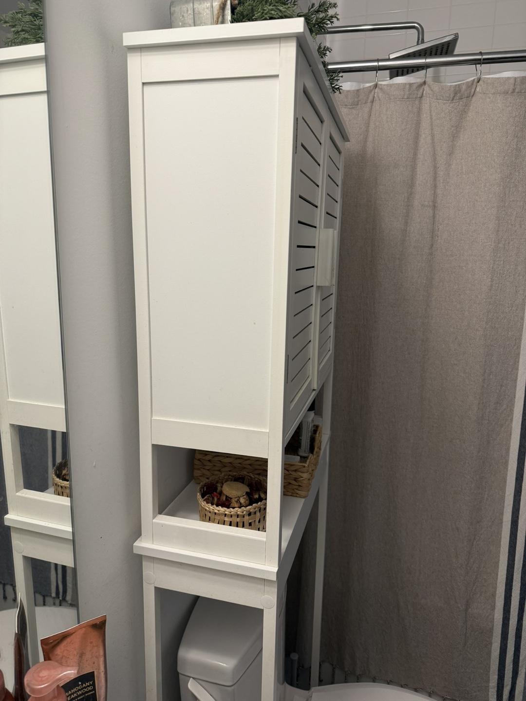 White Over-the-Toilet Storage Cabinet - photo 3