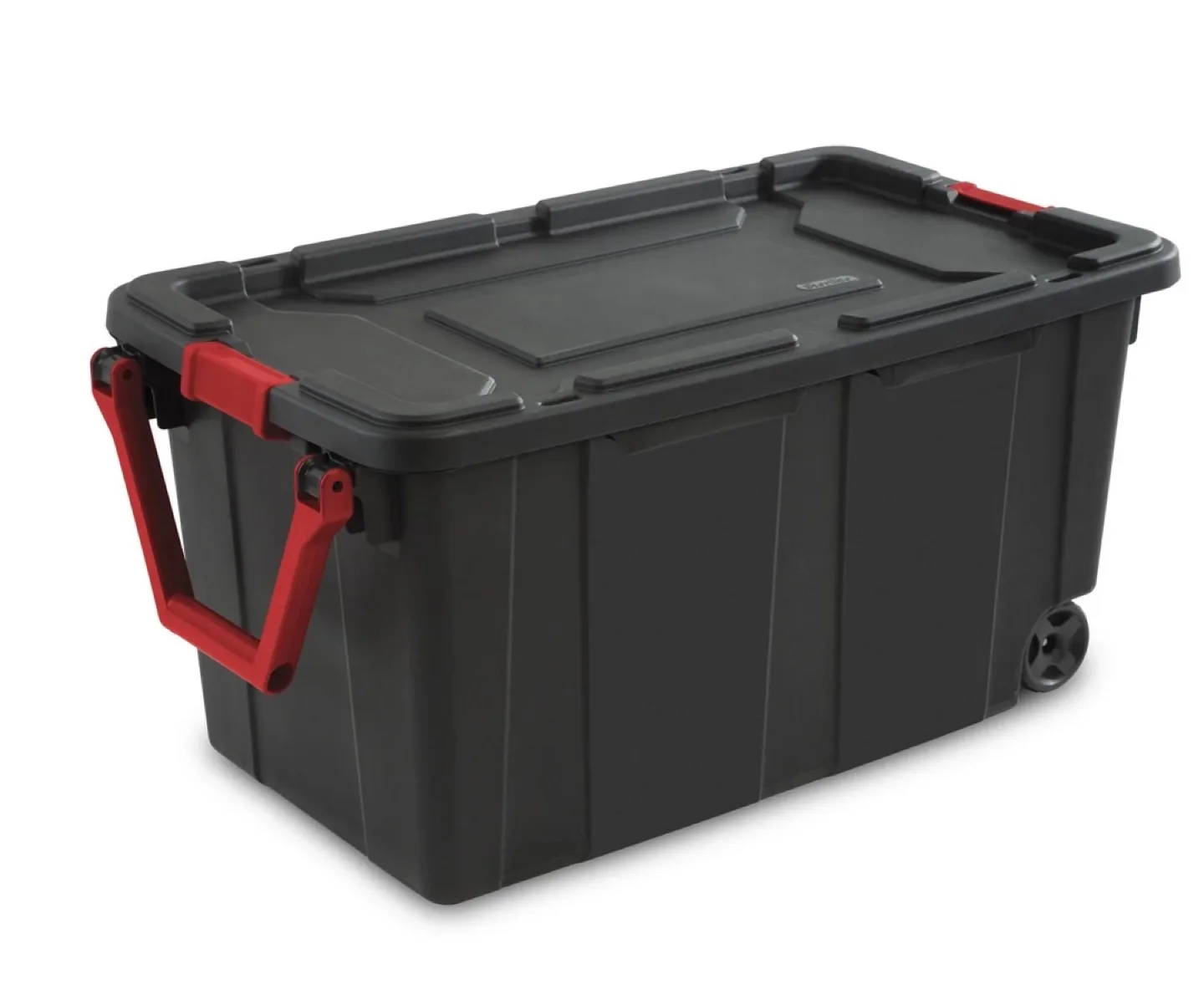 Brand new Sterilite 151L Black Wheeled Industrial Tote, 151L thumbnail