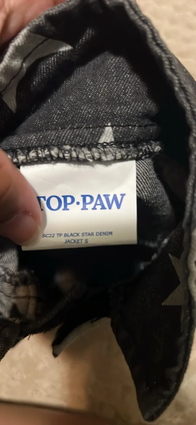 TOP PAW Black Star Denim Jacket S thumbnail