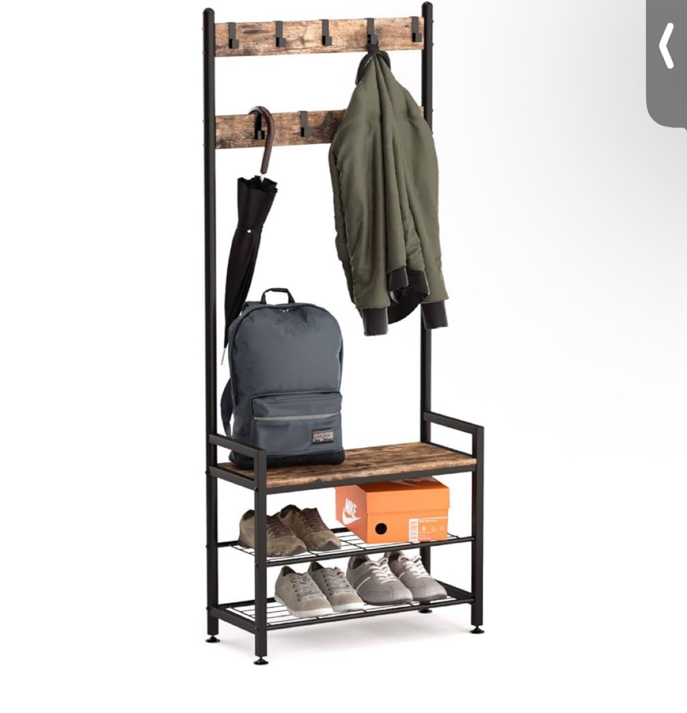 3 in 1 Coat rack Shoe Bench