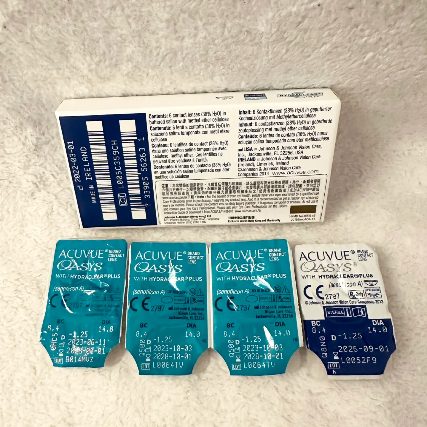 Acuvue Oasys -1.25 Contact Lenses bi-weekly & one-day 20 lenses image indicator(2)