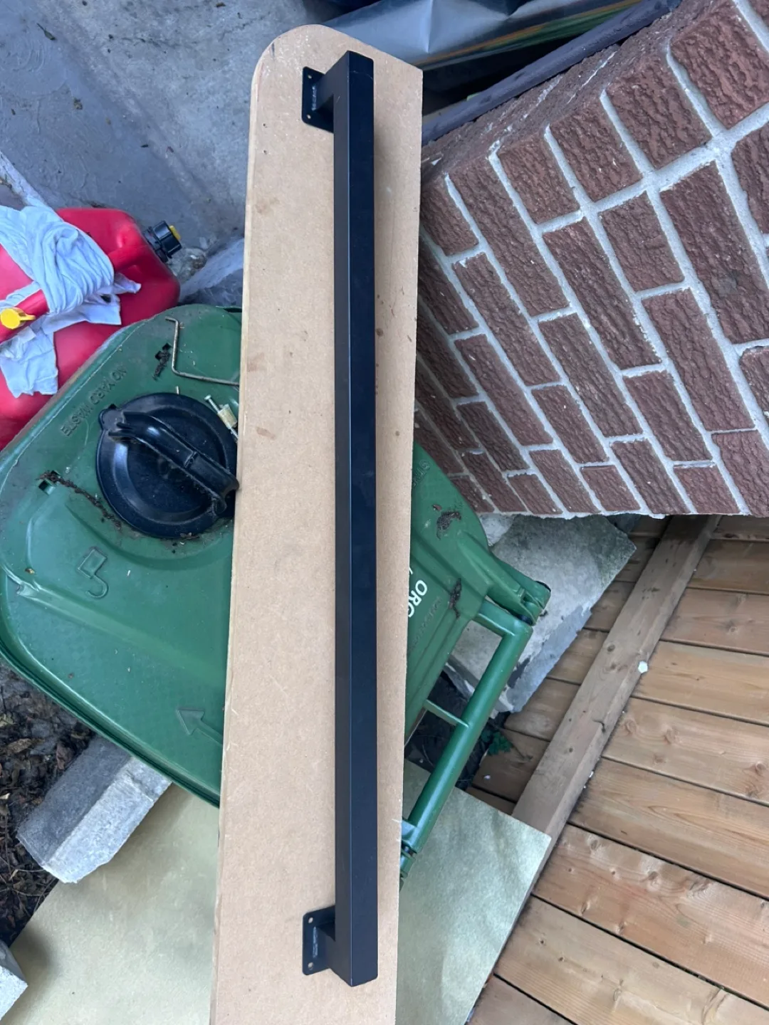 Black Metal handrail 3ft long thumbnail