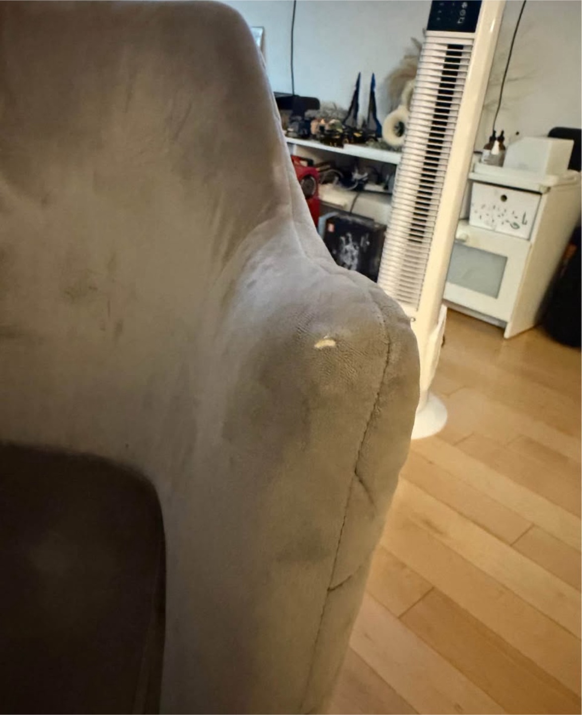 Quilted Velvet Office Chair - photo 4