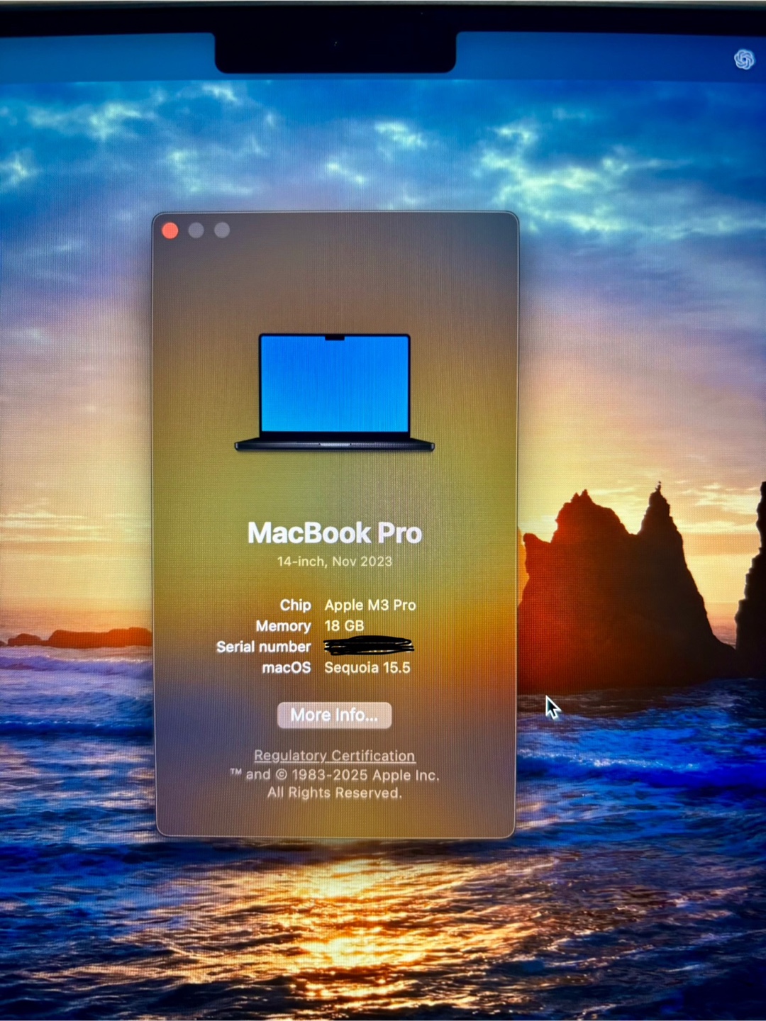 Macbook Pro 14" M3 Pro - 18GB/512 GB - photo 2
