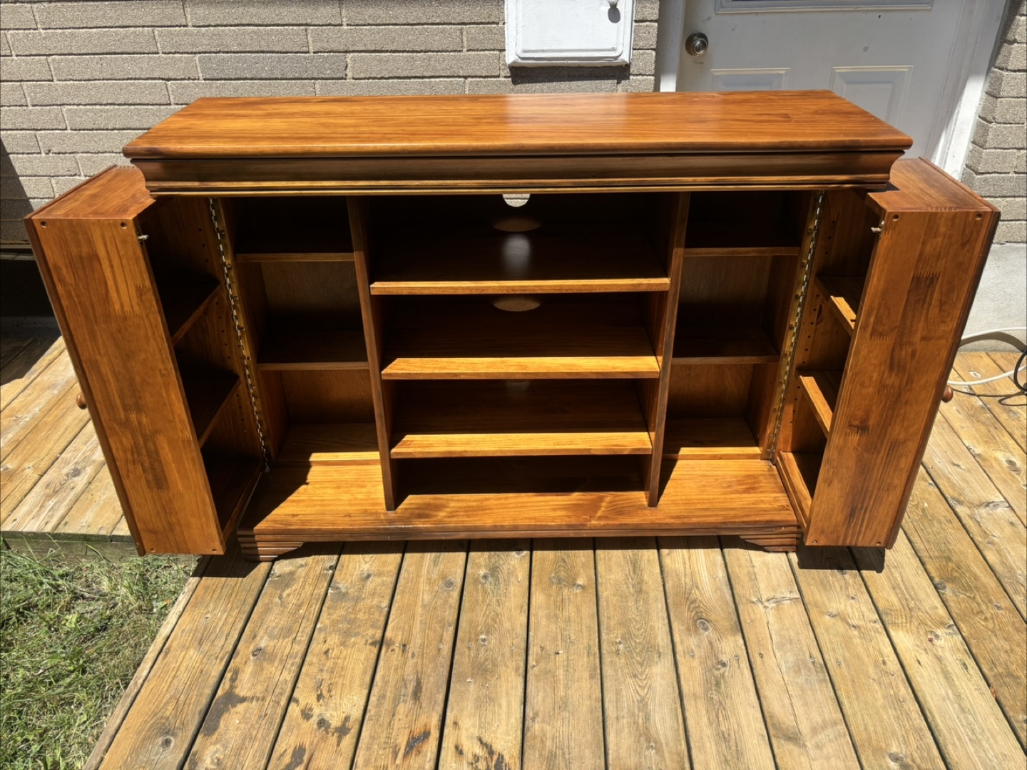 Wooden TV Stand with Storage - photo 4